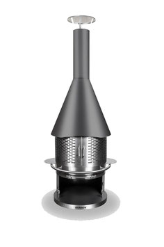 Grillkamin Inox M, grau beschichtet, der Bestseller!