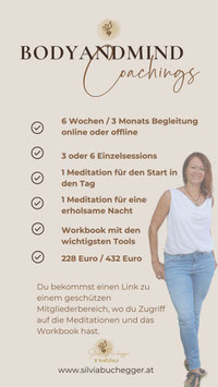 Body & Mind Coaching - Intensivbegleitung 6 Wochen oder 3 Monate