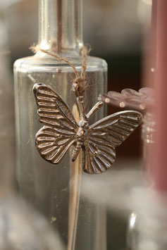 Schmetterling in Silber zum Hängen im 2er Set