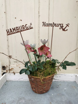 Schriftzug "Hamburg" zum Stecken