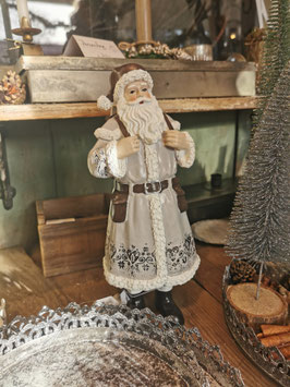 Weihnachtsmann in Grau zum Hinstellen