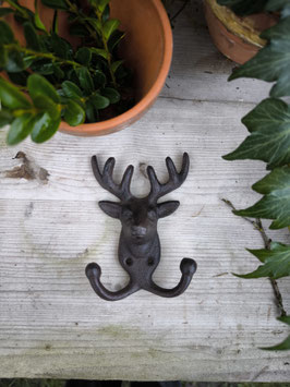 Wandhaken "Hirsch" mit zwei Haken