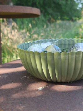 *Neu* Schale "Girona" Mit Rillen - Grün (20 cm ø)