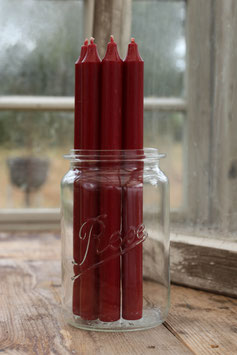 Stabkerze Rustikal "Bordeaux" (29 cm)