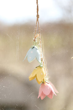 Blumenkette Pastell x3