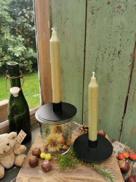 *Neu* Kerzenteller "Mathilde" in Schwarz - Deckel für Weckglas