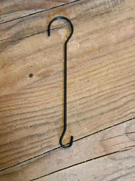 Filigraner Haken in Mattschwarz - klein 15 cm