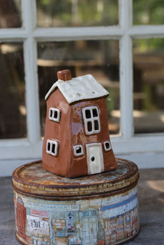 Windlicht-Haus "Kartoffelhaus Linda" in Rostbraun (Modell KH26)