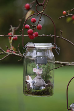 Maus sitzend "Weihnachtsmaus" im 2er Set