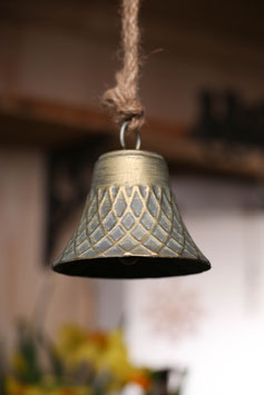 Glocke mit Kordel - Antikgold