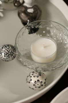 Schwimmschale aus Glas mit Muster (12 cm)