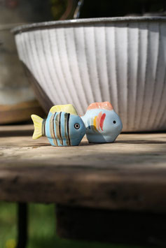 Schwimmfisch im 2er Set - Blau/Weiß