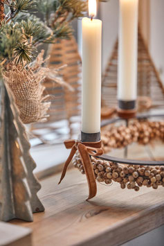 Stabkerze Rustikal "Creme" (18 cm)