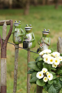 Zaunfigur Frosch Gärtner "Hugo" mit Spaten