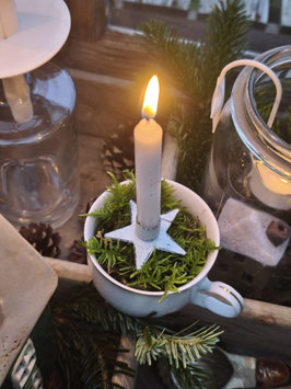 Kerzenstecker "Sternchen" in Weiß für Baumkerzen