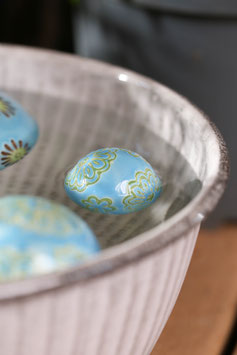 Schwimmkugel "Blüte blau-grün"