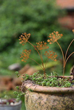 Blüten zum Stecken in Rost "Wildblumen" im 2er Set