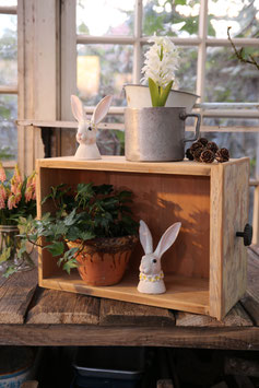 Schublade E.2. in Creme mit dunklem Knopf