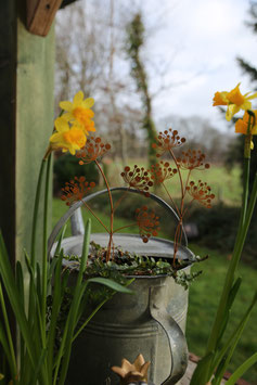 Blüten zum Stecken in Rost "Wildblumen" im 2er Set