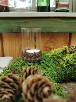 Teelichthalter "Victoria" mit Glas klein