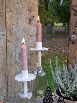 Kerzenhalter für Flasche - Weiß