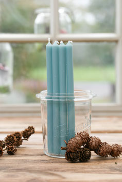 Lange dünne Kerze in Aqua Haze