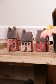 Haus "Beerenfarben" im 3er Set - Mini Variante (7,5 cm)