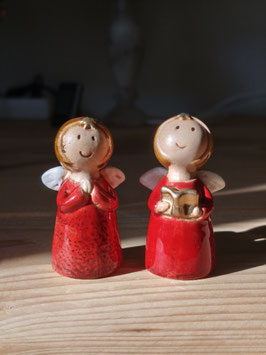Engel in Rot im 2er Set