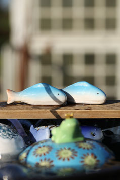 Schwimmfisch "Koi" - Blau 2er Set - Mini