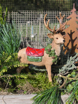 *Neu* Hirsch mit Decke & Kranz