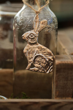 Hase zum Hängen in Silber