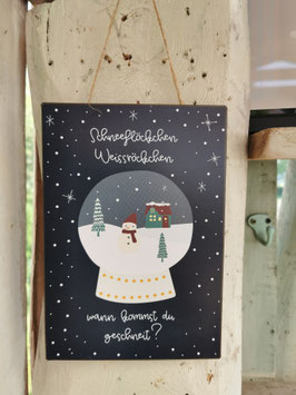 Schild "Schneeflöckchen"
