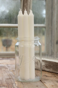 Stabkerze Rustikal "Creme" (29 cm)