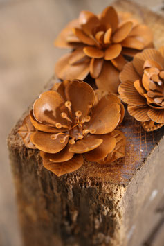 Blüten in Rost 3er Set (Var. 1)