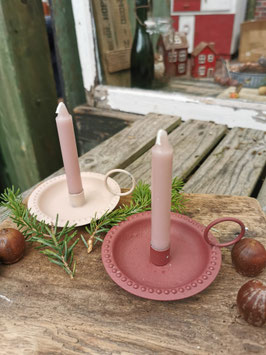 *Neu* Kerzenteller "Vintage" für dünne Kerzen in Beerenfarben