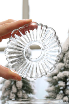 Glasteller "Adelaide" als Ergänzung für Kerzenstecker