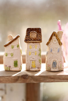 *Neu* Haus "Märchenhaus" mit Pastellfarben im 3er Set - Mini Variante (7cm)