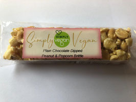 Simply Vegan Plain Chocolate Dipped Peanut & Popcorn Brittle