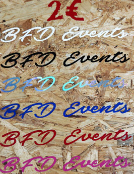 Sticker "BFD Events" 16cm