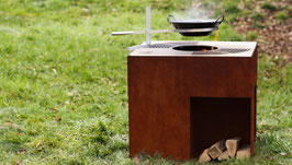 Feuerstelle "CUBO PRO" gerostet