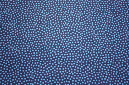 Baumwollstoff Blau/Ton in Ton Dotty 1,5 mm