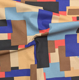 Toile de coton - Rectangles colorés