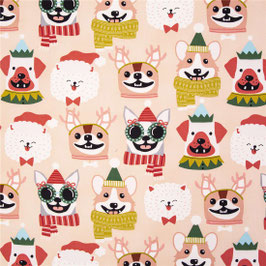 CANINE CHRISTMAS TIME - Alexander Henri Fabrics