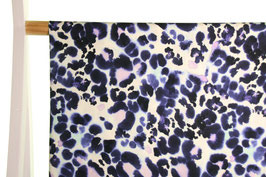 Viscose à imprimé animal bleu