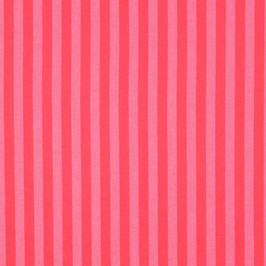 Coton rayé rose et rouge