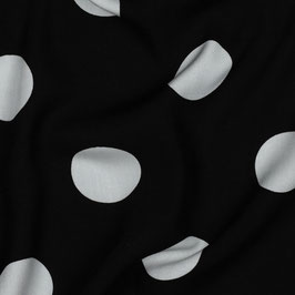 Viscose Pois - Noir et blanc