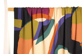Viscose à grand imprimé abstrait