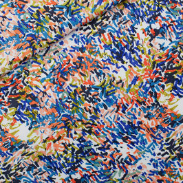 Paint fun - Ecovero Viscose Rayon Satin - Bleu Océana
