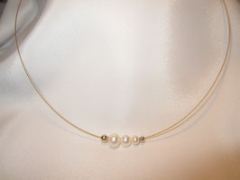 Perlenkette-Gold (asymmetrisch)