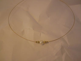 Perlenkette Gold (symmetrisch, 4-er)